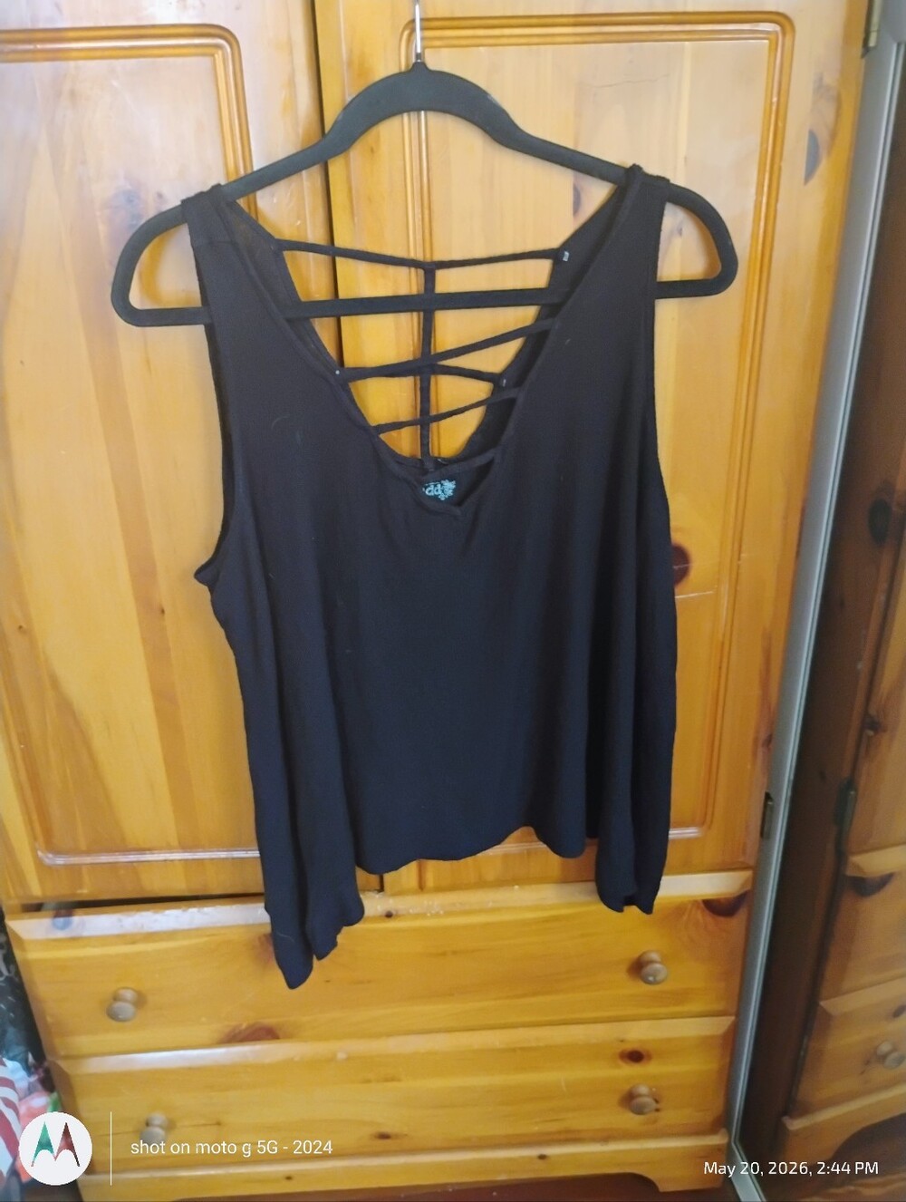 Mudd Black Strappy-Back Tank Top
